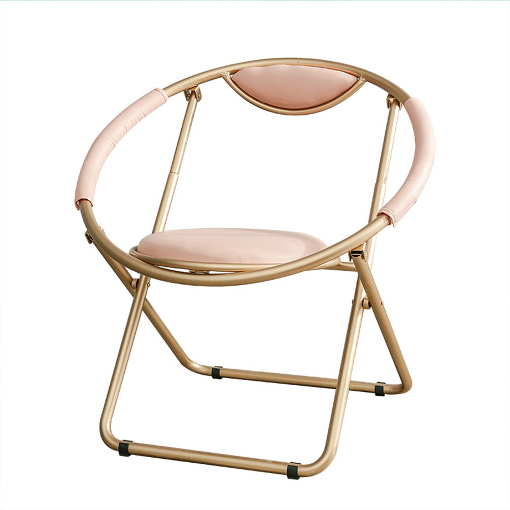 Sucastle WANGJUNAI Metal Dining Chair - Folding Outdoor Lounge Chair, Wrought Iron Back Office Computer Chair, Coffee Shop Chair (White) - Perfect for Patio, Garden, Cafe, and Home Office Use