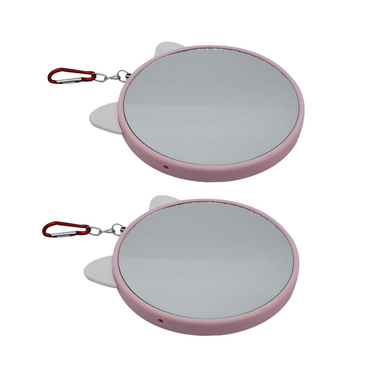 POPETPOP 2-Piece Parrot Mirror Toy - Hanging Bird Cage Mirror for Parrots & Small Birds | Garden Decoration & Bird Attracting | Durable Plastic Birdcage Accessory for Play & Nesting Stimulation