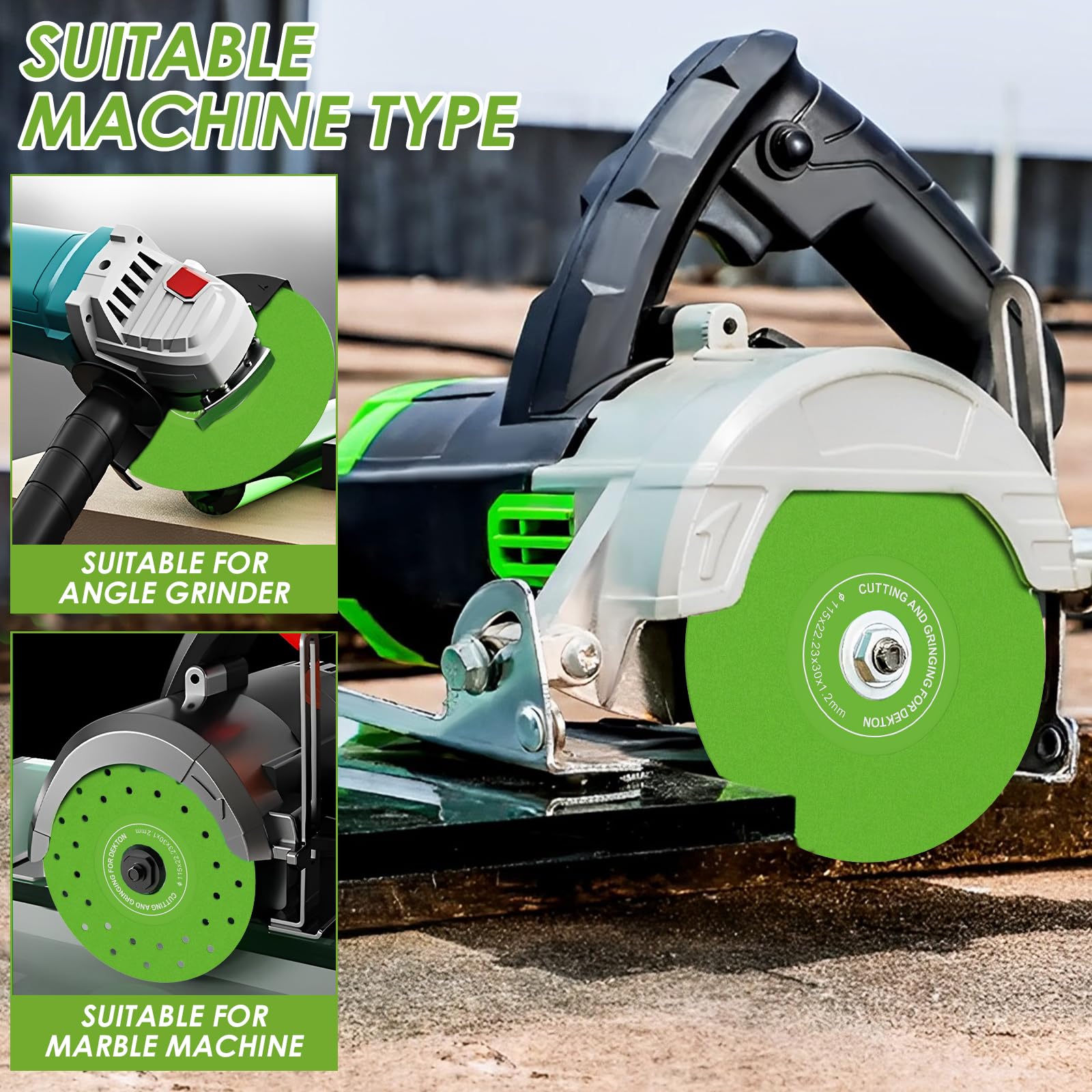 6Pcs Diamond Saw Blades for Angle Grinder - 115mm × 7/8 Inch Glass Cutting Disc, Ultra-Thin Flat Grinding Wheel for Tile, Marble, Ceramic (Holeless & Porous Options) - Perfect for DIY Home Renovation, Stone Slab Cutting & Precision Craft Projects