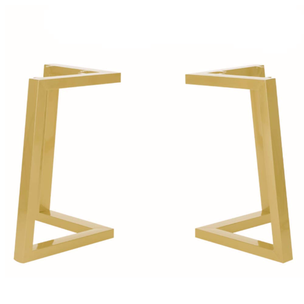72cm High V-Shaped Wrought Iron Table Legs with Adjustable Feet - 2 Pack for Kitchen & Dining Tables | Durable Metal Furniture Supports for Home & Restaurant Use