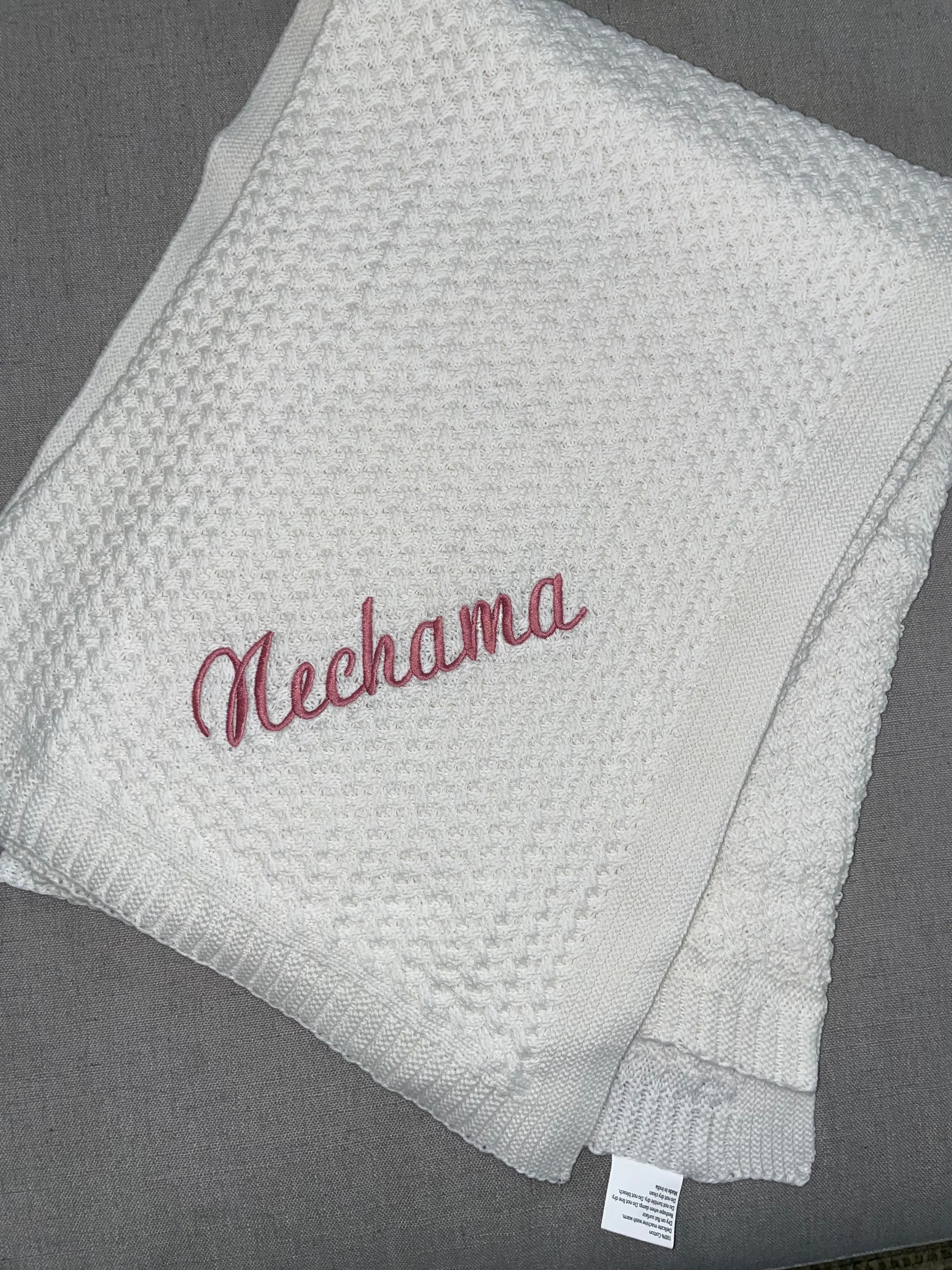 Domani Home Herringbone Cream Baby Blanket - Soft & Breathable Knit Blanket for Newborns, Infants & Toddlers - Perfect for Nursery, Stroller, Swaddling & Gift Giving