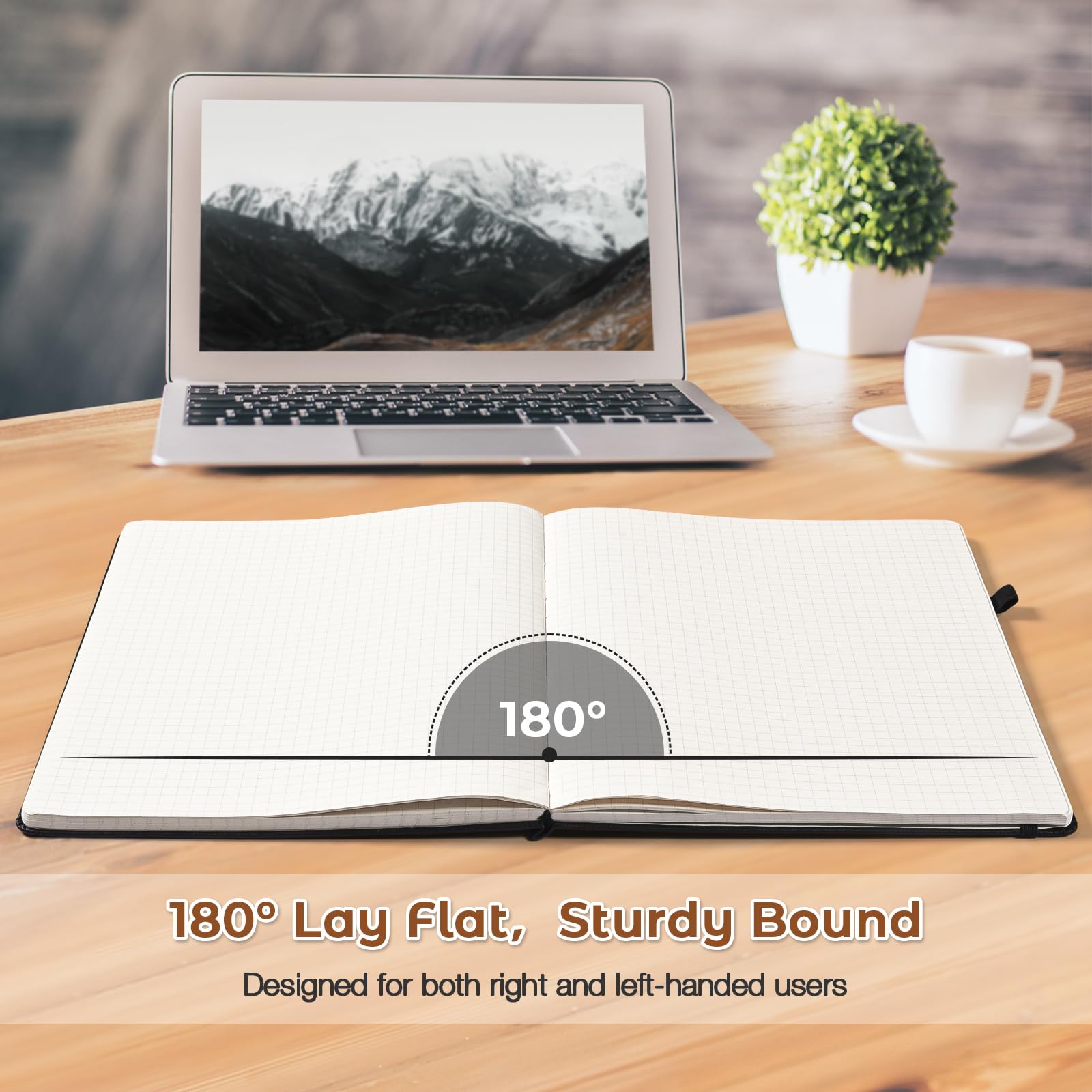 Premium Grid Paper Notebook - Hardcover 8.5