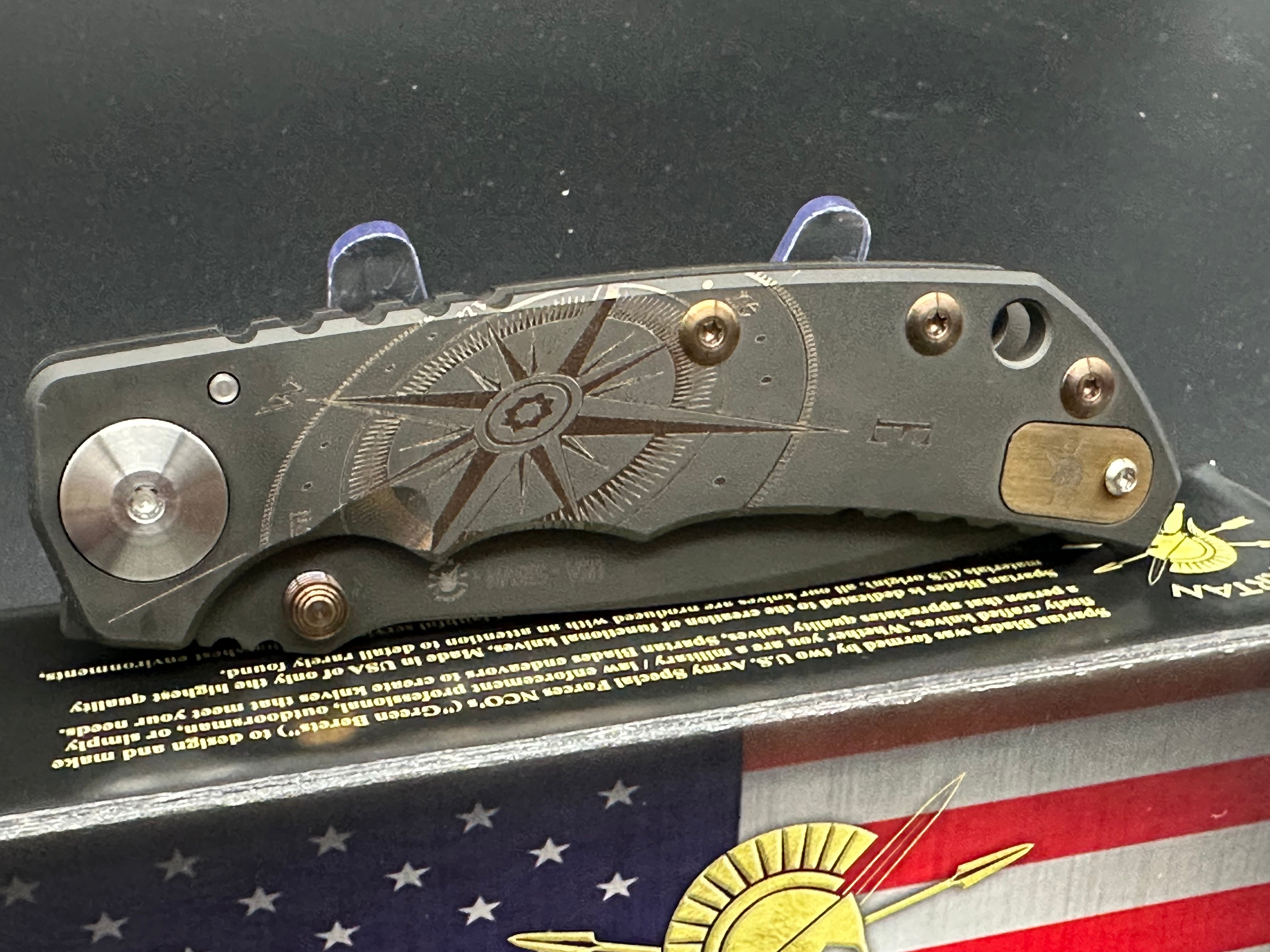 Spartan Harsey Golden Compass 2019 Special Edition Knife - Limited Edition Tactical Folding Pocket Knife for Outdoor, Camping, Survival & EDC Use