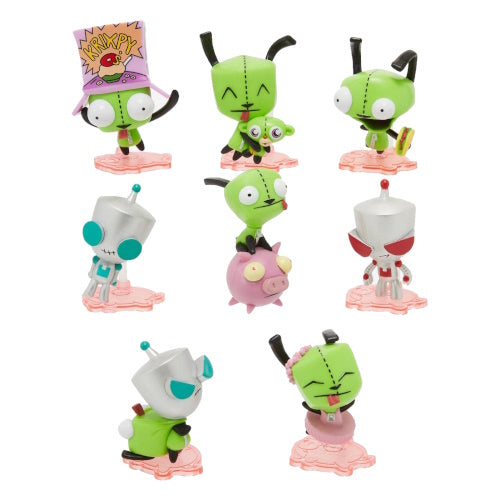 Invader Zim Collectible Action Figures - Just Play 2 Inch Mini Figure Set for Display, Gifts & Anime Collections (Cartoon Network Series)