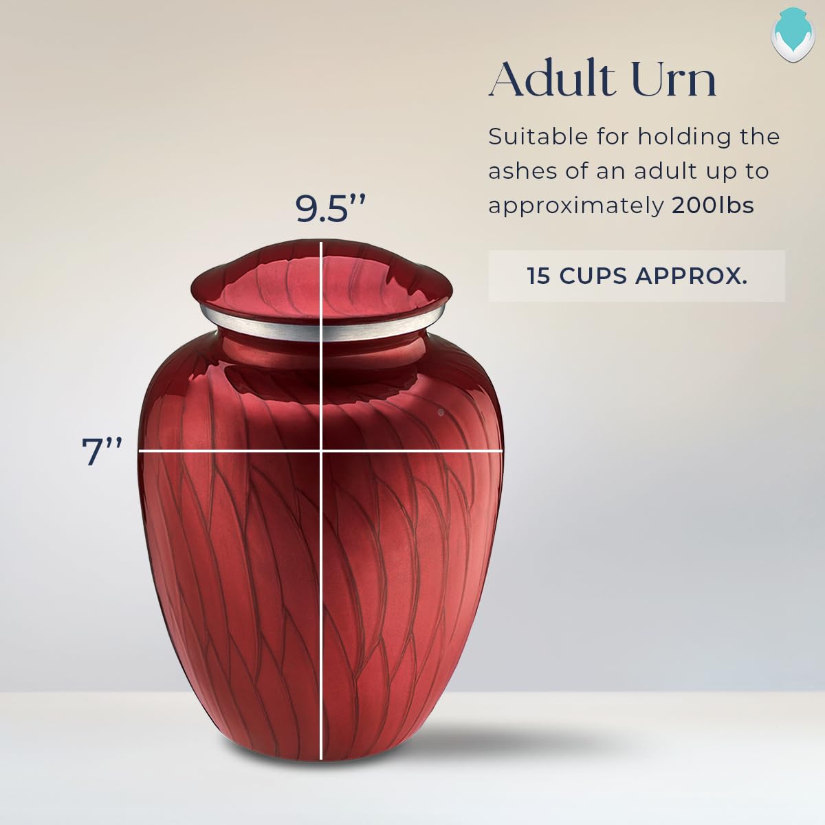 Premium Personalized Cremation Urns for Ashes - Large Pearl Candy Red Funeral Urn for Adults with Double-Side Engraving (Holds 200 lbs) | Memorial Keepsake for Home Display or Burial Ceremony