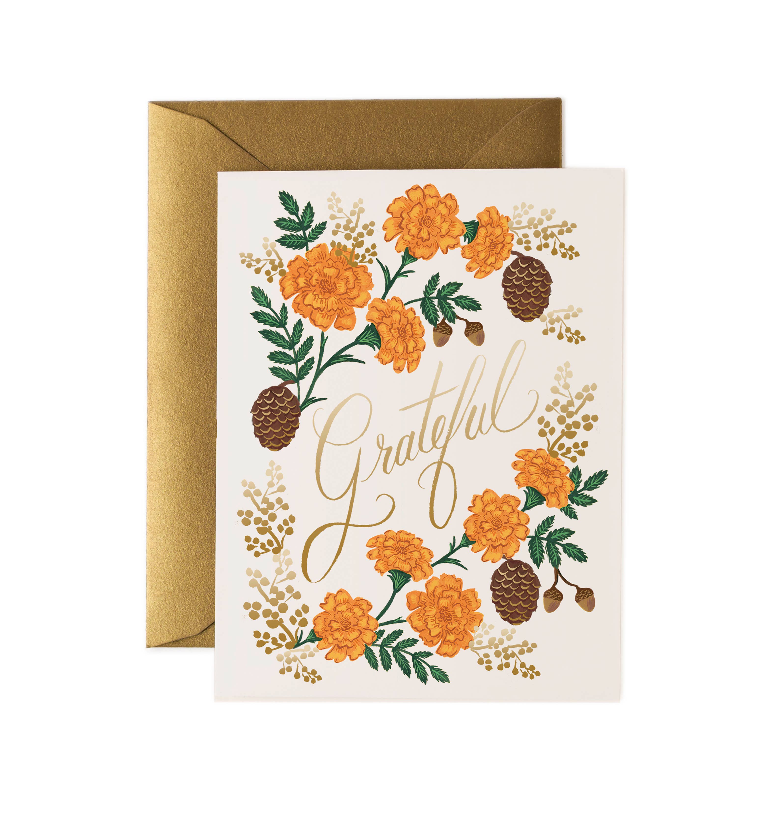 Grateful Harvest Greeting Card - Thanksgiving Thank You Card for Family & Friends - Perfect for Holiday Gifts, Dinner Invitations & Fall Celebrations
