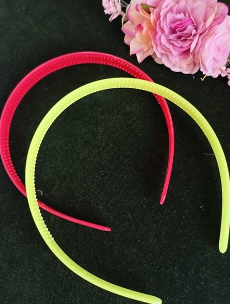 Vibrant 8mm Plastic Teeth Hair Combs - Shiny Hair Bands for Women & Girls (12 Pack) | Perfect for School, Parties & Everyday Styling