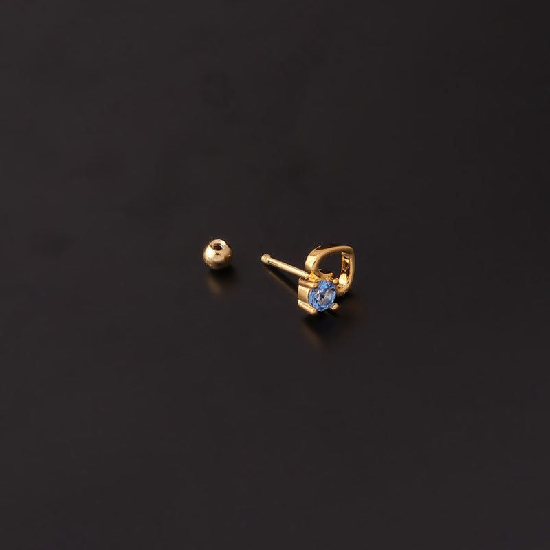 20G Sweet Hollow Heart Tragus Cartilage Piercing Stud - Hypoallergenic Stainless Steel Earrings for Women | Perfect for Daily Wear, Parties & Gifts (HSPJ724)