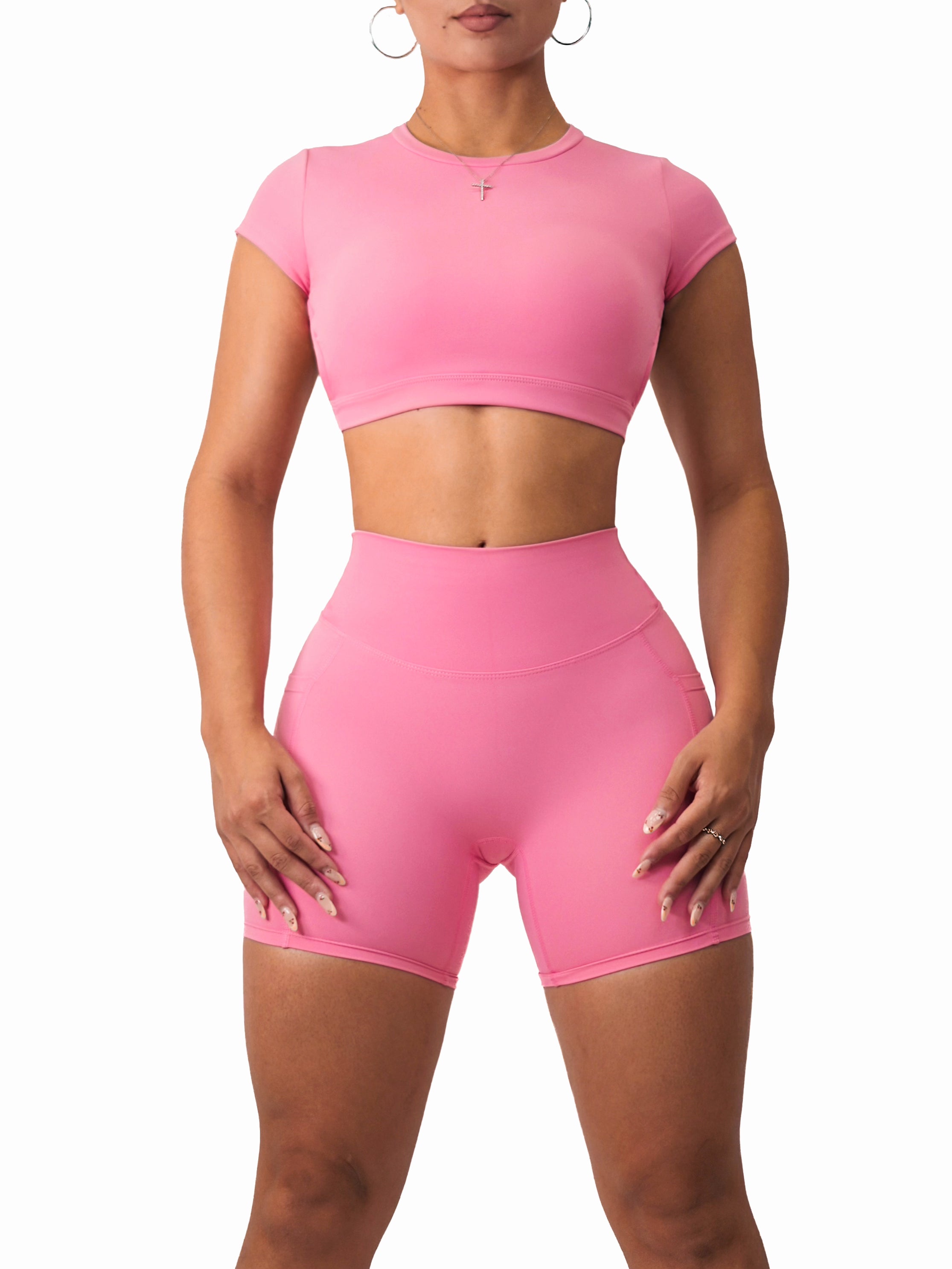 Backless Sports Bra for Women - Pink Dream Workout Top for Yoga, Running & Gym