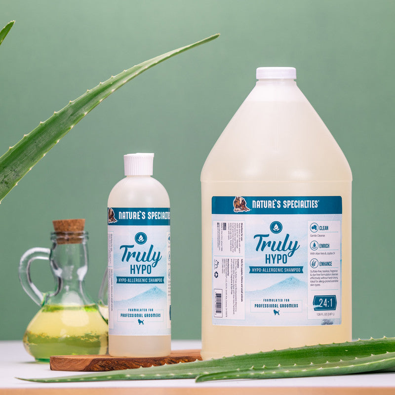 Nature's Specialties Truly Hypoallergenic Shampoo for Dogs & Cats - Gentle Cleansing for Sensitive Skin, Allergy Relief & Odor Control - Perfect for Pets with Skin Irritations & Allergies