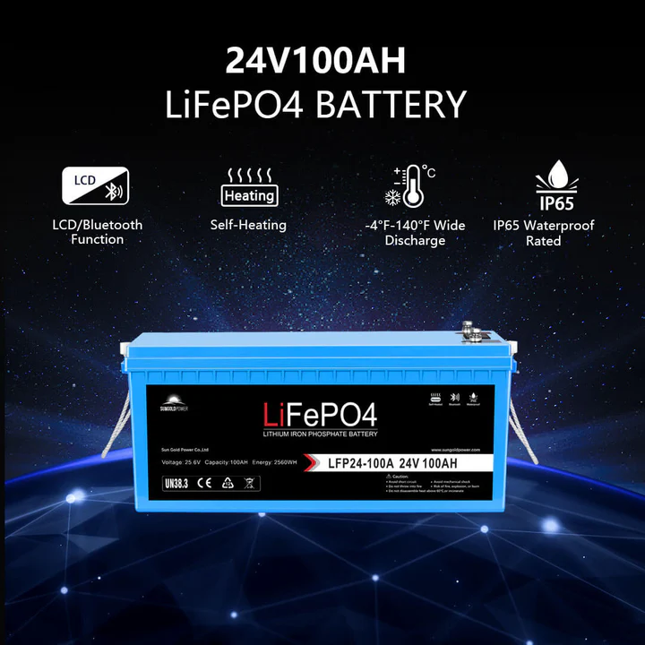 SunGoldPower Off Grid Solar Kit 6000W 24VDC 120V/240V with 10.24kWh LiFePO4 Battery & 6x370W Solar Panels | Complete Solar Power System for Homes, Cabins, RVs & Emergency Backup | SGK PRO62