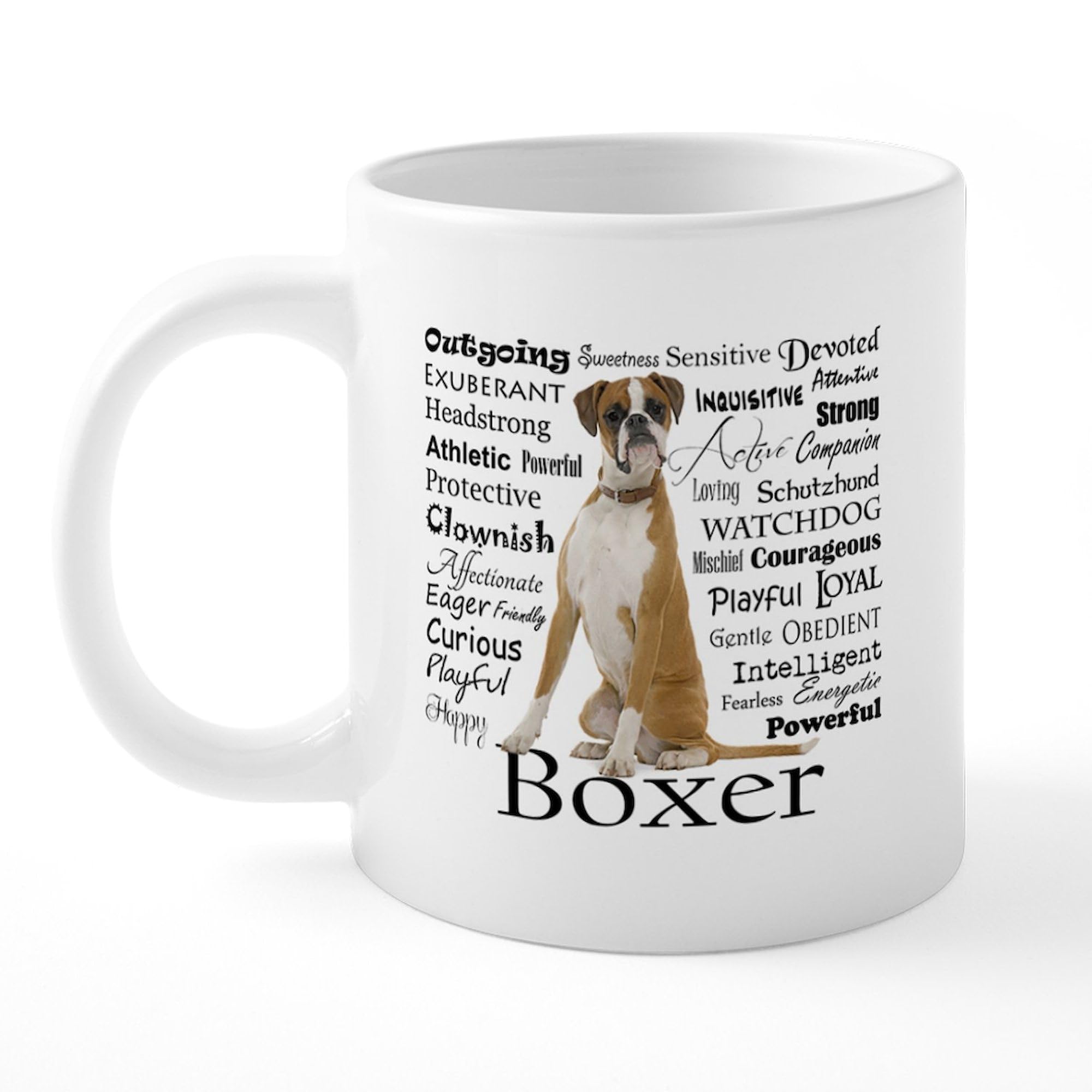 Boxer Traits 20 oz Ceramic Coffee Mega Mug - Large Insulated Coffee Cup for Home, Office & Gifts - Perfect for Dog Lovers & Coffee Enthusiasts