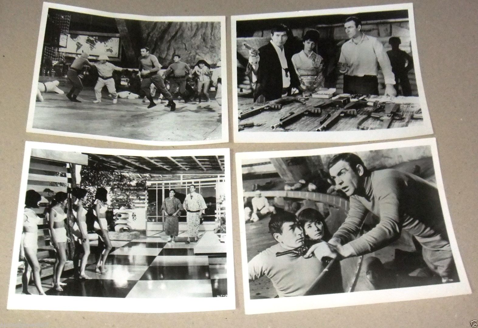 Set of 10 Original YOU ONLY LIVE TWICE Movie Still Photos - Sean Connery 1960s James Bond Collectibles - Perfect for Film Memorabilia Displays & Vintage Decor