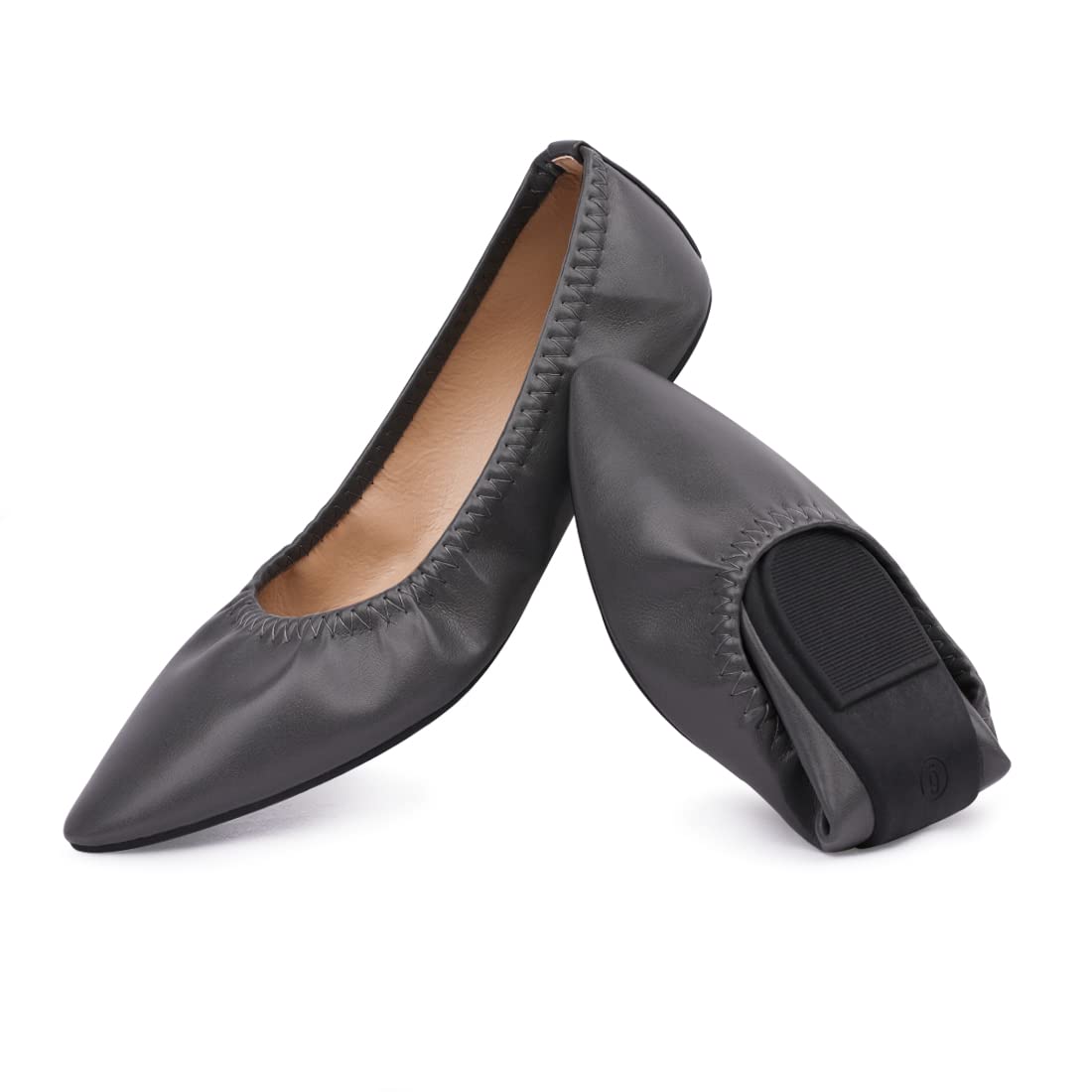 Women's Foldable Ballet Flats - Slip On Casual Shoes for Travel, Walking & Dress | Lightweight & Portable Ballet Flats for Everyday Wear, Office, Commuting & Vacation