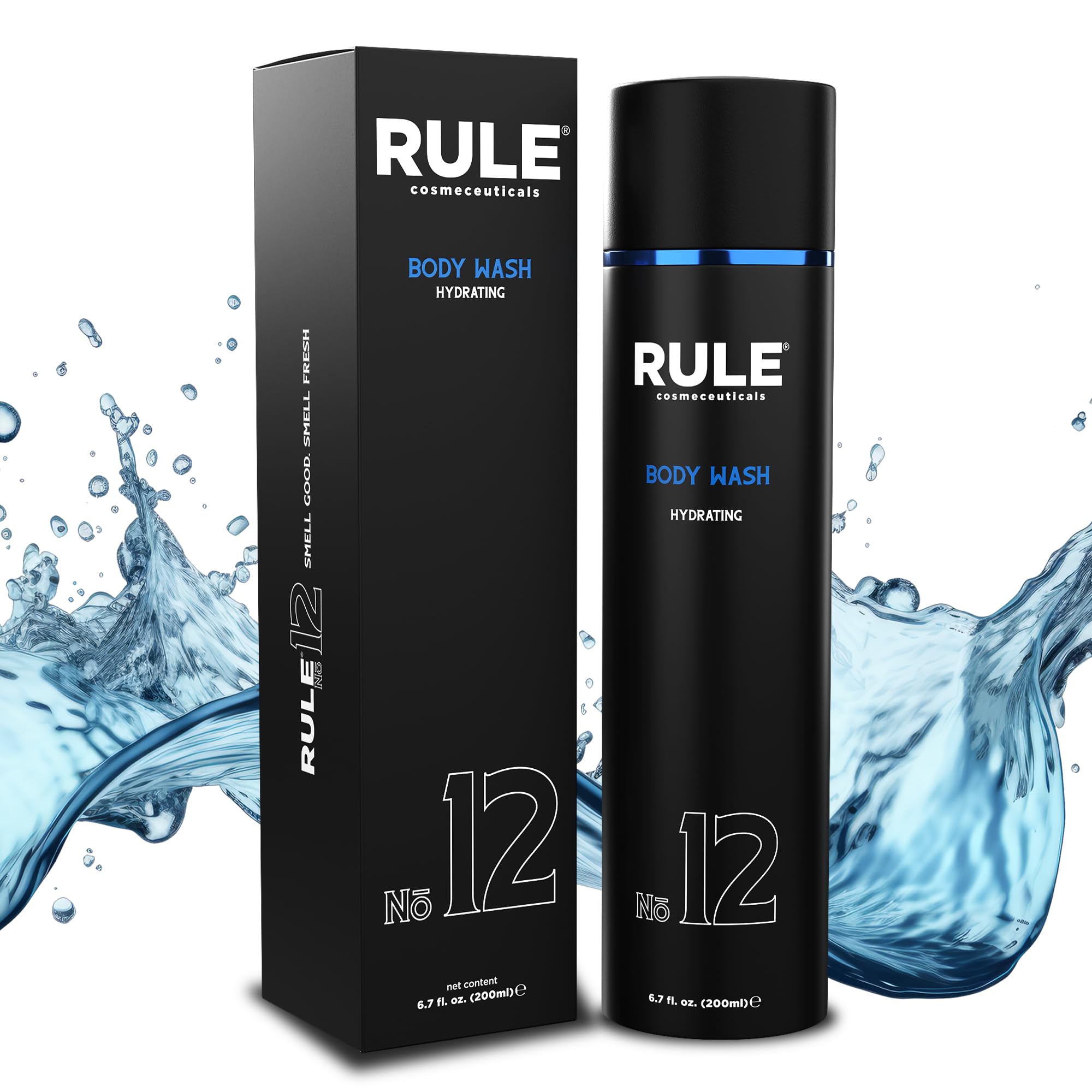 Rule No. 12 Men's Body Wash & Shower Gel with Shea Butter, Aloe Vera & Coconut Oil - Hydrating & Revitalizing Skin Cleanser (200mL) - Perfect for Daily Shower Routine & Post-Workout Refreshment