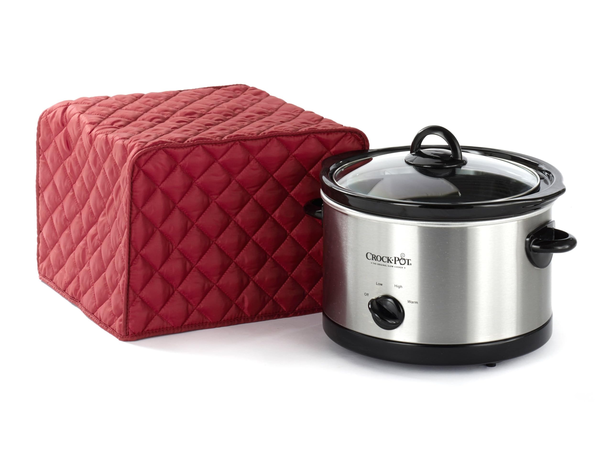 Covermates Keepsakes Slow Cooker Cover – Dust Protection & Stain Resistant Washable Appliance Cover for Crock Pots – Perfect for Kitchen Storage & Countertop Protection (Red)
