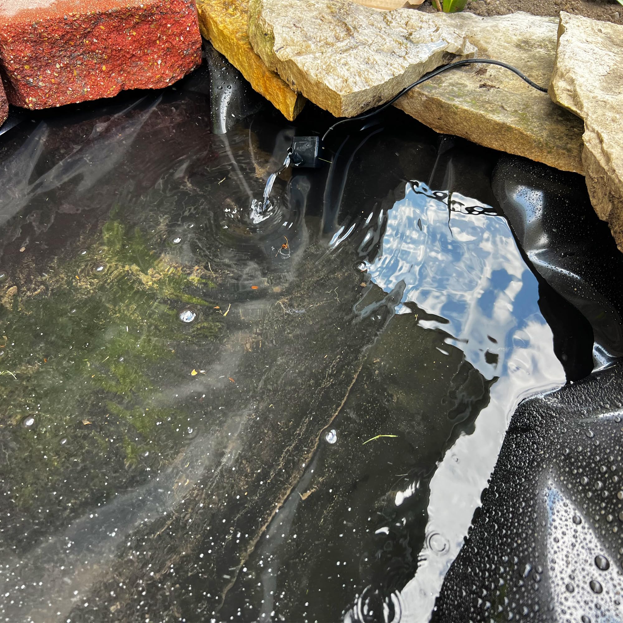 YITAHOME 20x30 ft 20 Mil LLDPE Pond Liner - Heavy Duty Waterproof Fish & Koi Pond Liner for Outdoor Ponds, Waterfalls, Fountains, Garden Bed Planters - Flexible & Durable for Landscaping & Water Features