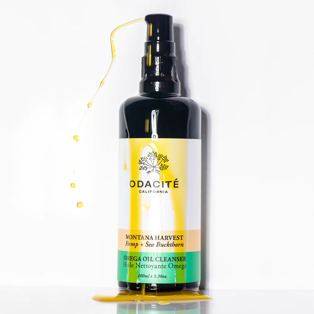 Montana Harvest Omega Oil Cleanser with Hemp & Sea Buckthorn - Gentle Facial Cleansing Oil for Dry & Sensitive Skin - Perfect for Daily Skincare Routine & Makeup Removal