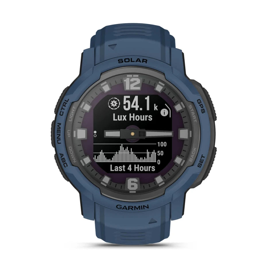 Instinct Crossover Solar Smartwatch - GPS, Heart Rate Monitor & Solar Charging for Outdoor Adventures, Fitness Tracking & Daily Use