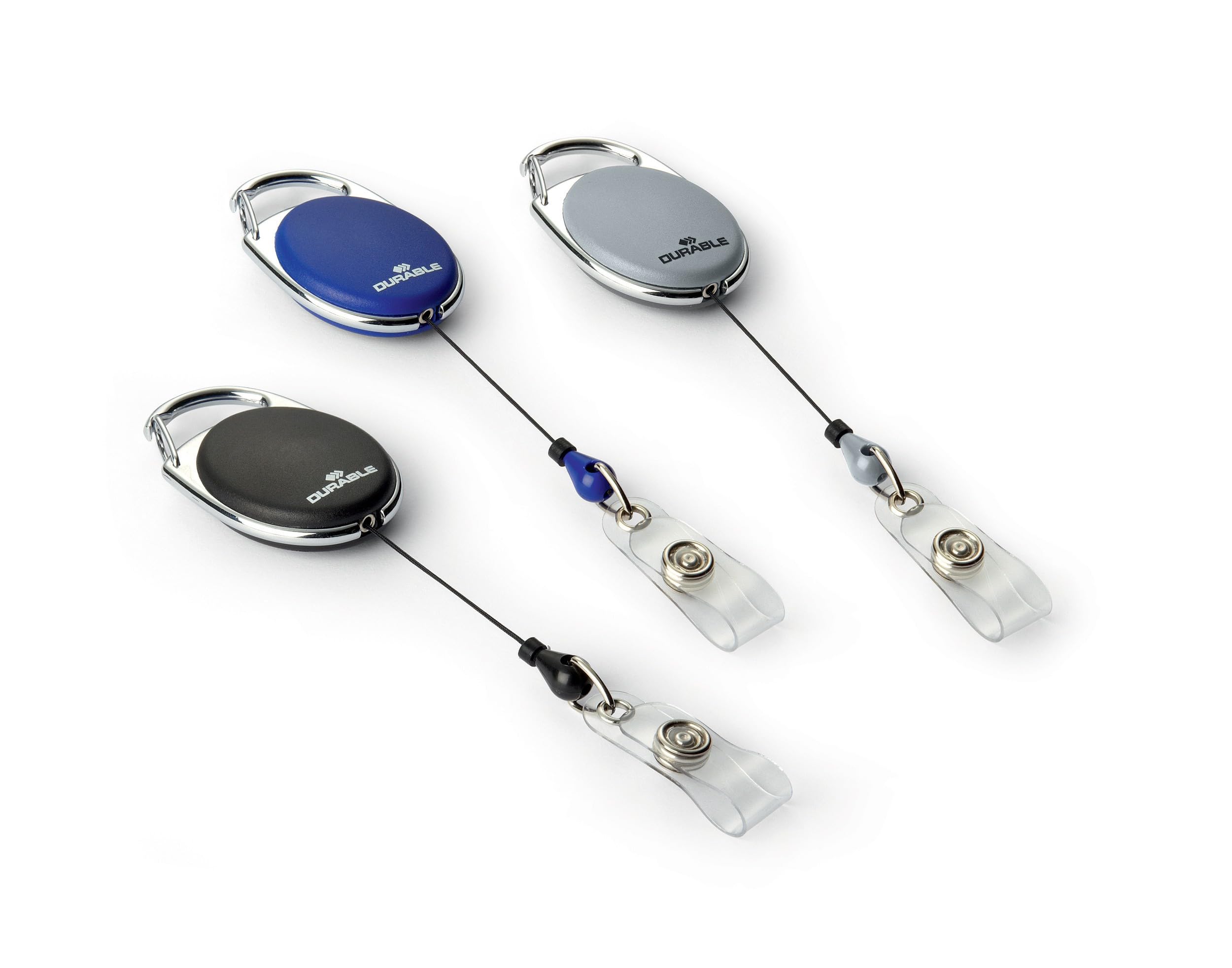 Premium Durable Badge Reel with Metal Clip - 10 Pack Grey ID Holder for Nurses, Teachers & Healthcare Professionals - Office, Hospital & School Essentials
