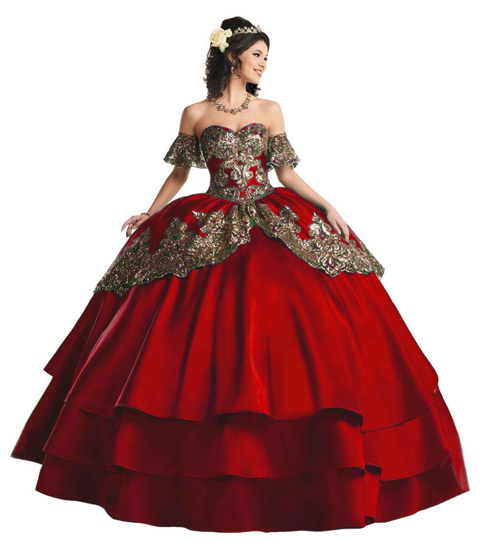 Emanni Women's Sweetheart Sweet 16 Dress - Satin Prom Party Gown in Reddish Brown for Homecoming, Quinceañera & Formal Events