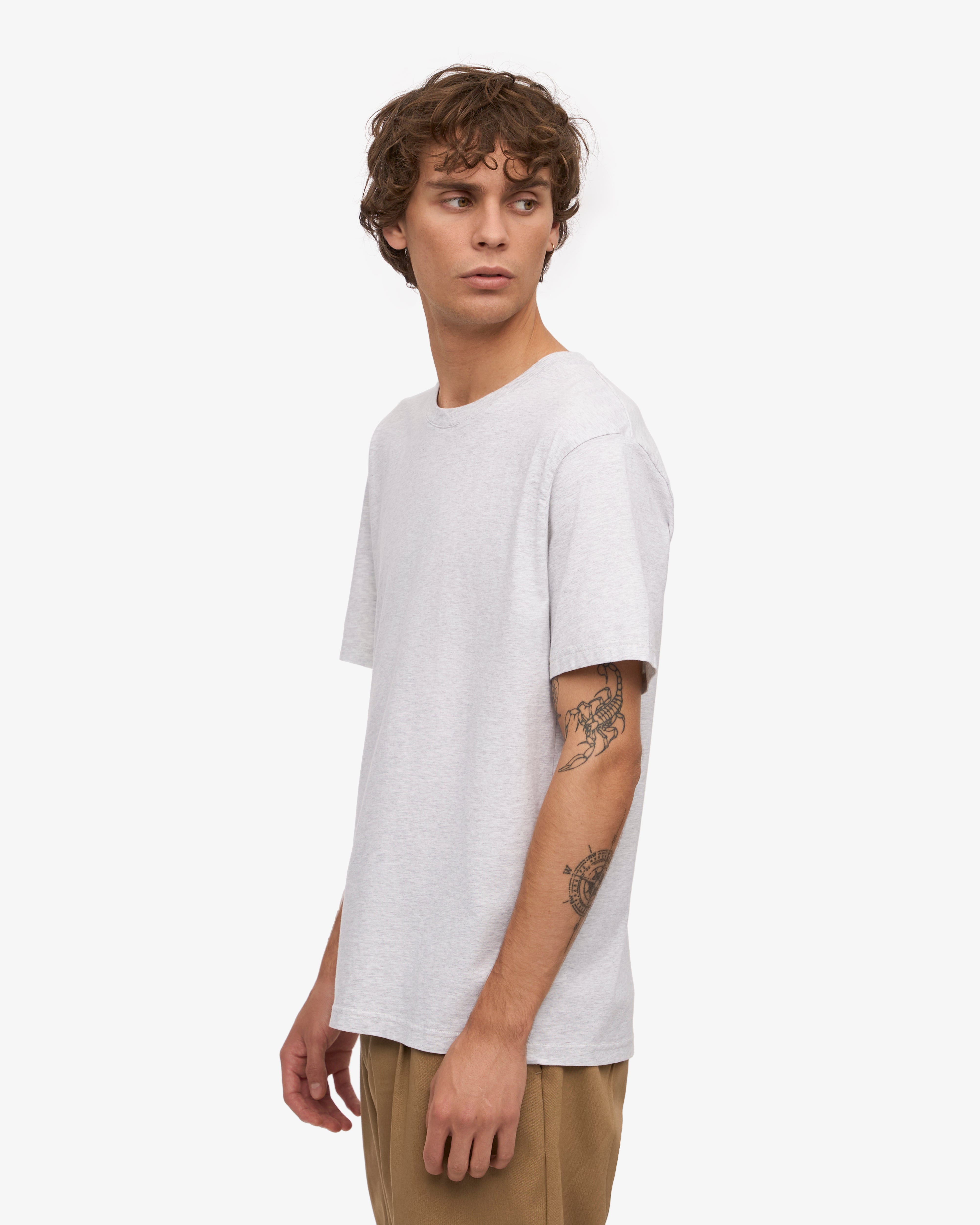 Classic Organic Cotton T-Shirt for Men & Women | Soft & Comfortable Snow Melange Tee | Perfect for Casual Wear, Loungewear & Everyday Outfits