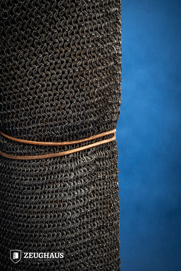 Chainmail Chausses Flatring Riveted 6mm Steel Oiled - Medieval Leg Armor for LARP, Cosplay & Historical Reenactment