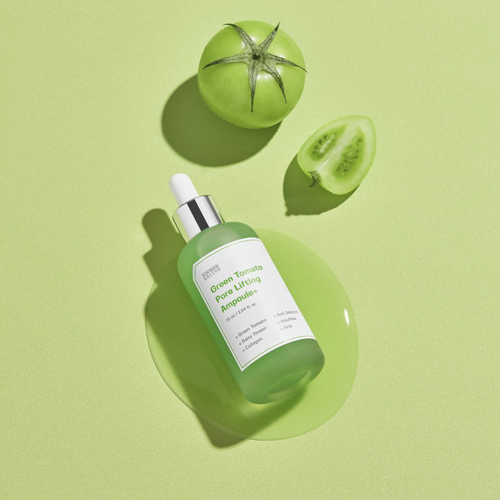 Sungboon Green Tomato Pore Tightening Ampoule 30ml - Korean Skincare for Pore Minimizing & Brightening - Perfect for Daily Anti-Aging Routine & Glowing Skin Care