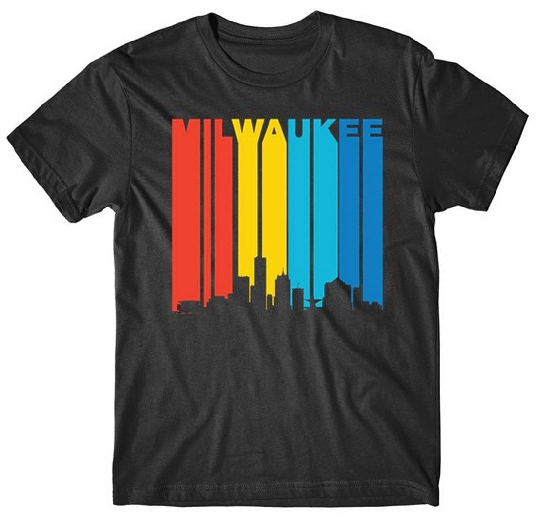 Vintage 1970s Milwaukee Wisconsin Downtown Skyline Retro T-Shirt - Soft Cotton Tee for Men & Women - Perfect for Casual Wear, Travel & Wisconsin Pride Gifts