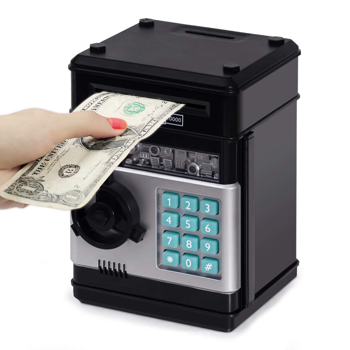 Refasy Electronic Piggy Bank with ATM Function - Digital Coin Money Bank for Kids Ages 3-12, Fun Savings Box Toy & Educational Gift for Boys & Girls - Perfect for Birthday, Christmas & Financial Literacy Learning