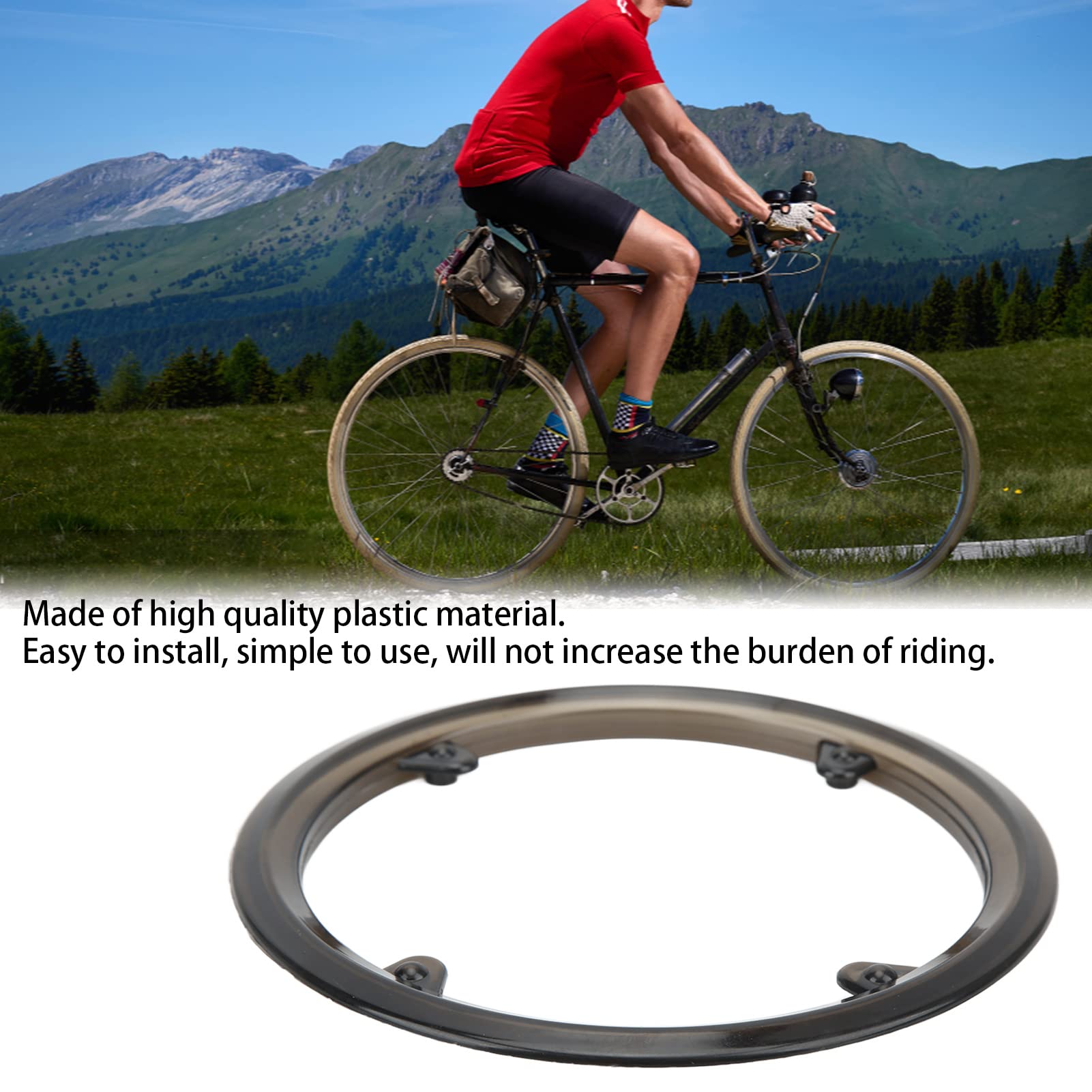 VGEBY Bike Chain Guard Protector - Durable Plastic Chainwheel Cover with 4 Holes for Bicycle Sprocket Protection | Perfect for Mountain Bikes, Road Bikes & Cycling Safety Gear