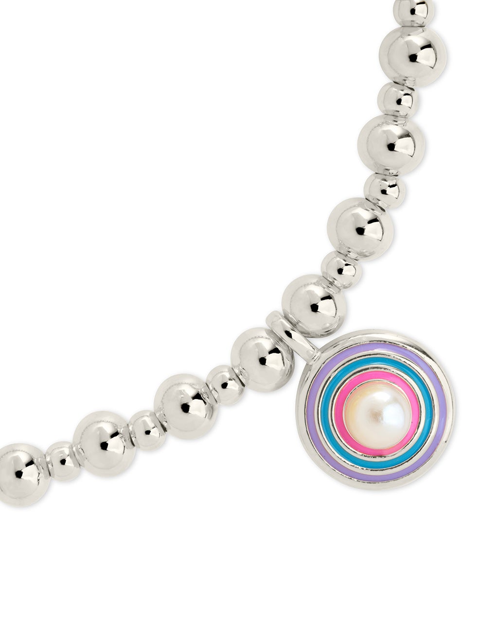 Lorelai Enamel & Pearl Charm Beaded Bracelet for Women - Elegant Fashion Jewelry Gift for Birthday, Anniversary & Special Occasions | Perfect for Parties, Weddings & Everyday Wear