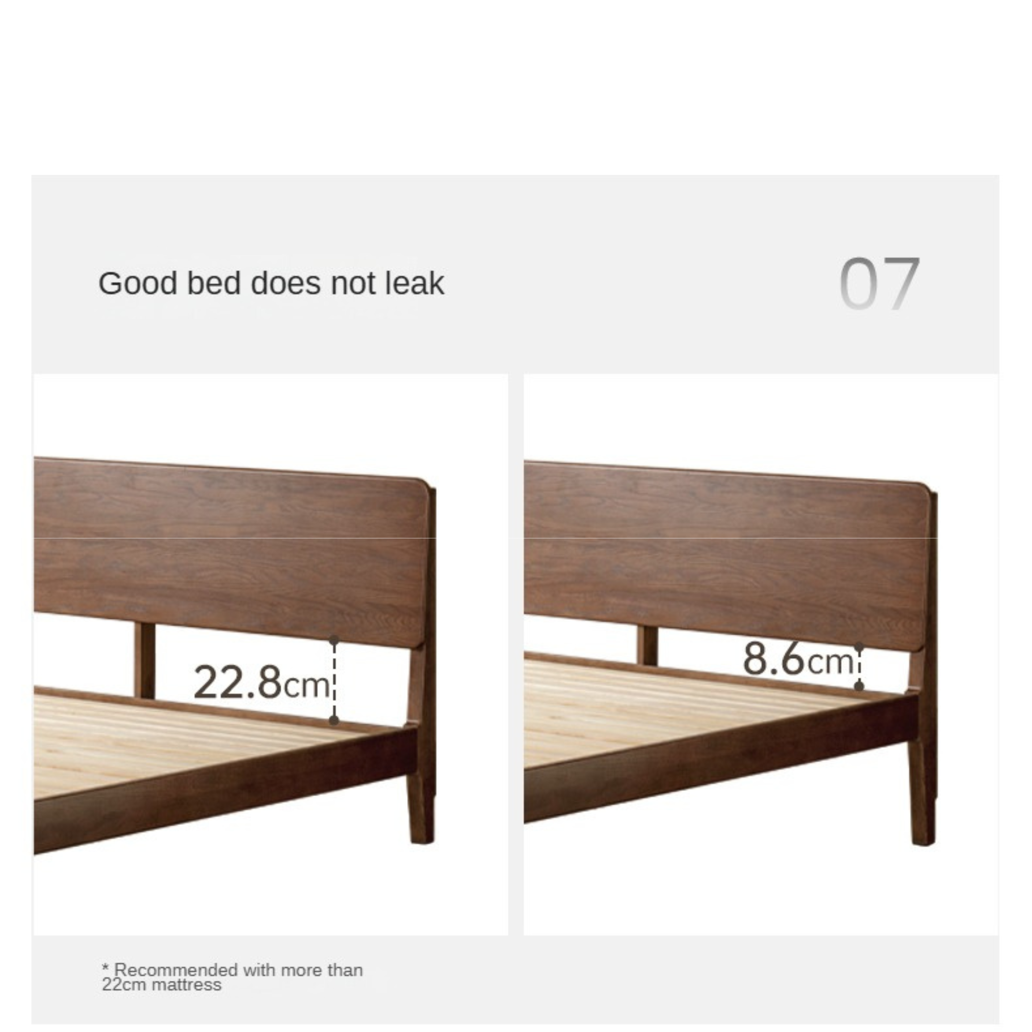Solid Oak Wood High Back King Size Bed Frame - Sturdy & Elegant for Master Bedroom, Guest Room, or Luxury Hotel Decor
