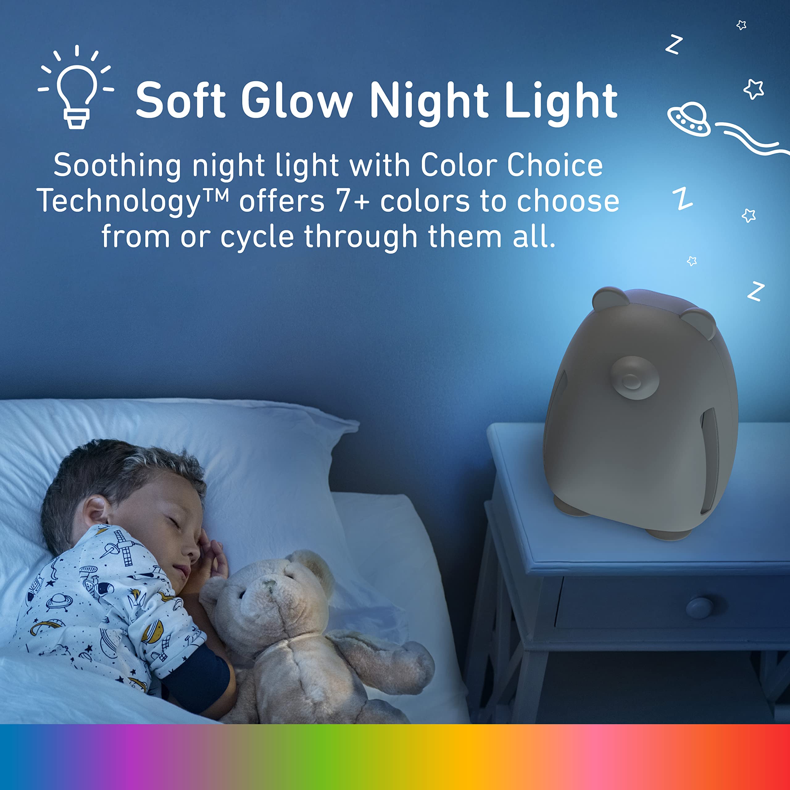 Pure Enrichment PureBaby Kids Bear HEPA Air Purifier with UV-C Light & Night Light - 4-Stage Filtration for Medium-Large Rooms - Energy Star Certified - Ideal for Baby Nurseries, Kids' Bedrooms & Allergy Relief (Sweet Oat)