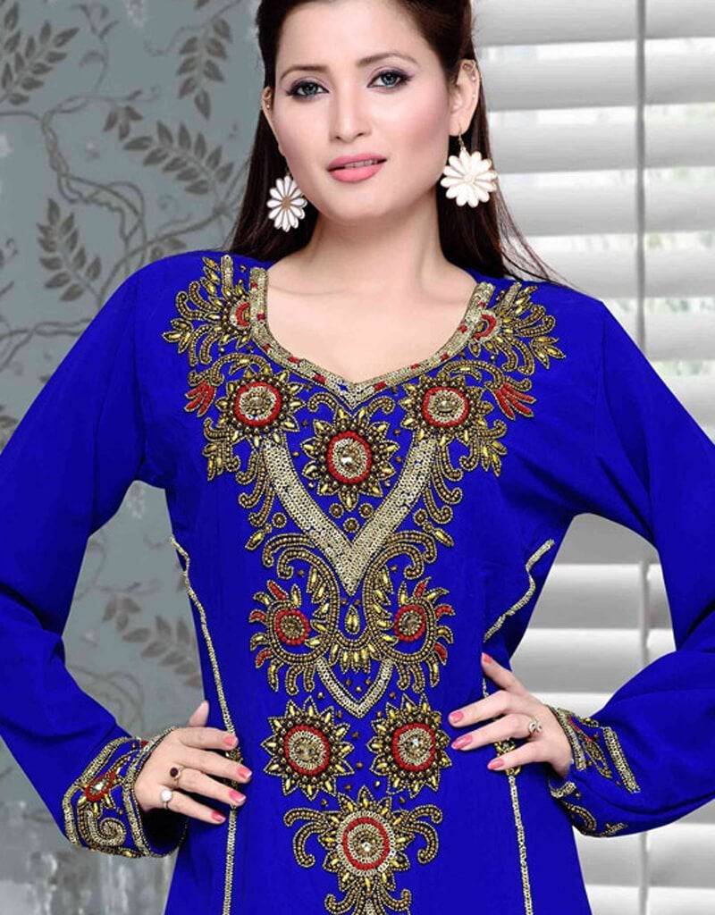 Elegant Embroidered Abaya Dress for Women - Modest Islamic Fashion for Prayer, Eid & Special Occasions