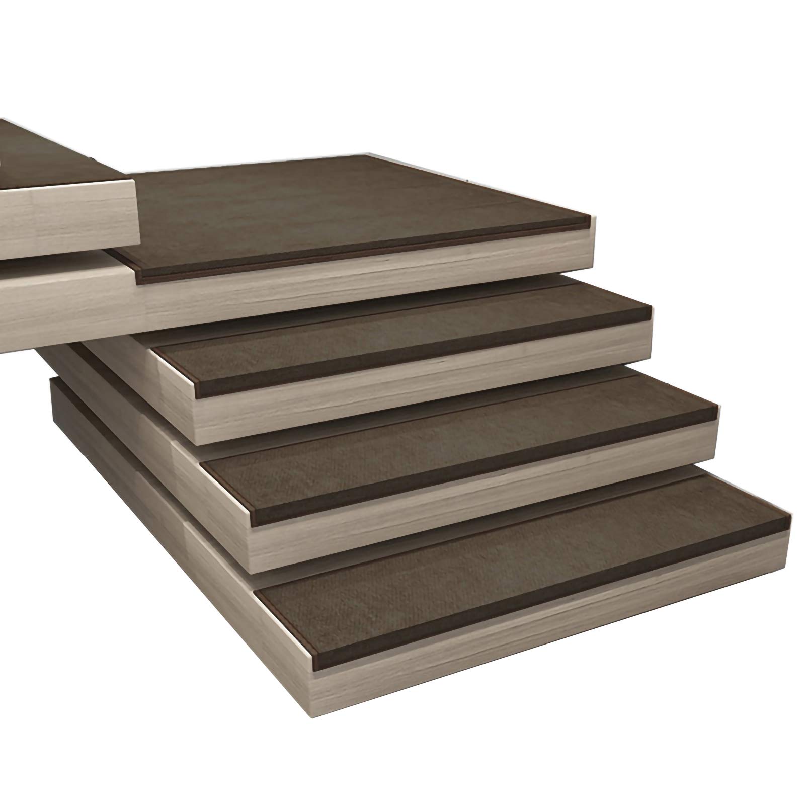 Non-Slip Self-Adhesive Stair Treads - 10 Pack Polyester Fabric Step Pads for Hardwood Floors & Staircases (26