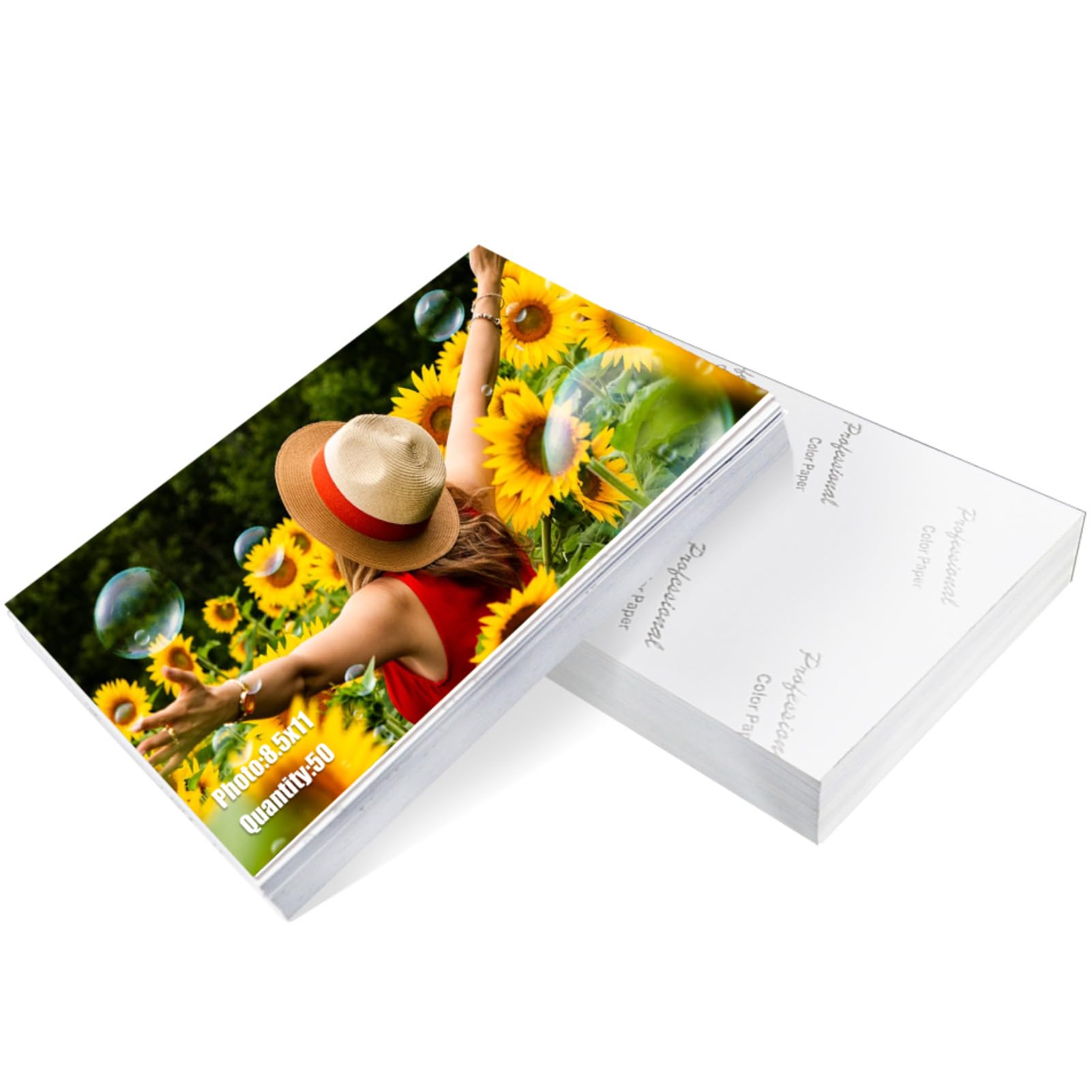 ZBEIVAN 8.5x11 Glossy Photo Paper 50 Sheets - 200 GSM Premium Inkjet Printer Paper for Dye Ink - High-Quality Photo Printing for Home, Office & Professional Photography