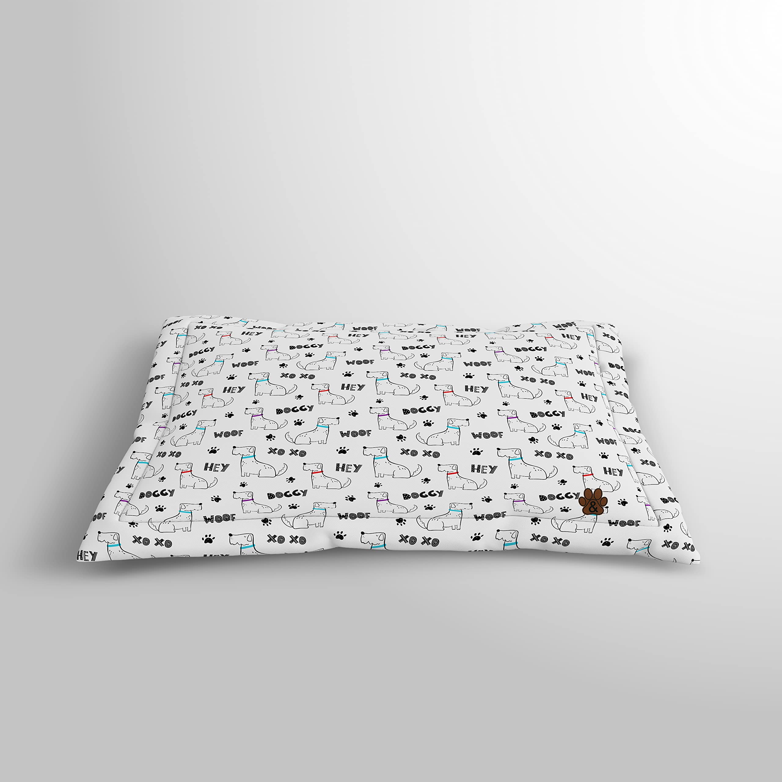 Premium Non-Slip Dog Bed Mat - Washable Pet Mattress for Large, Medium & Small Dogs & Cats - Comfortable Crate Pad for Home, Office & Travel (Pattern 05, Large Size)
