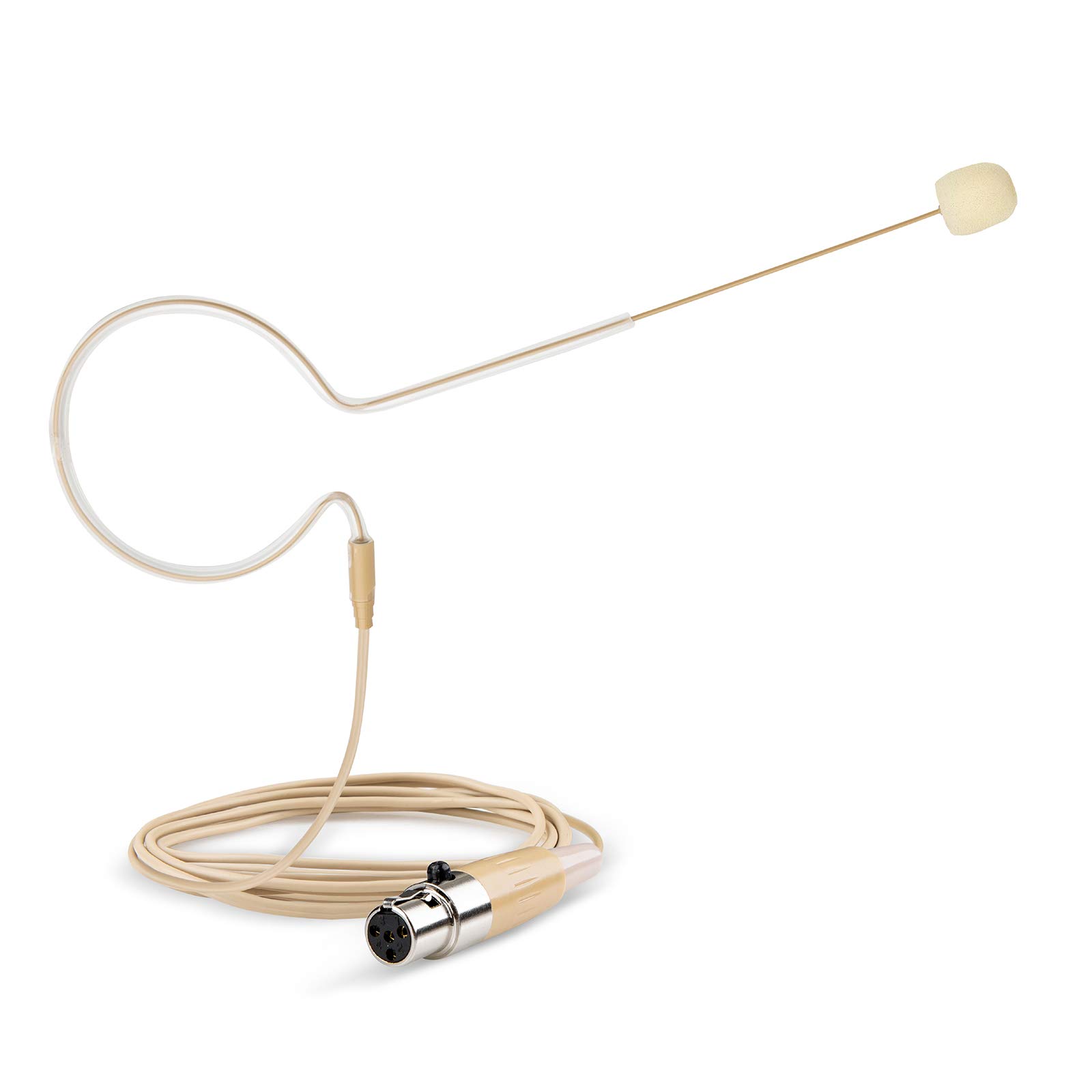 Shure Wireless Headset Microphone - 4 Pin Mini XLR Omnidirectional Headworn Mic for Bodypack Transmitter (Beige Single Earhook) - Perfect for Live Performances, Public Speaking & Broadcast Presentations
