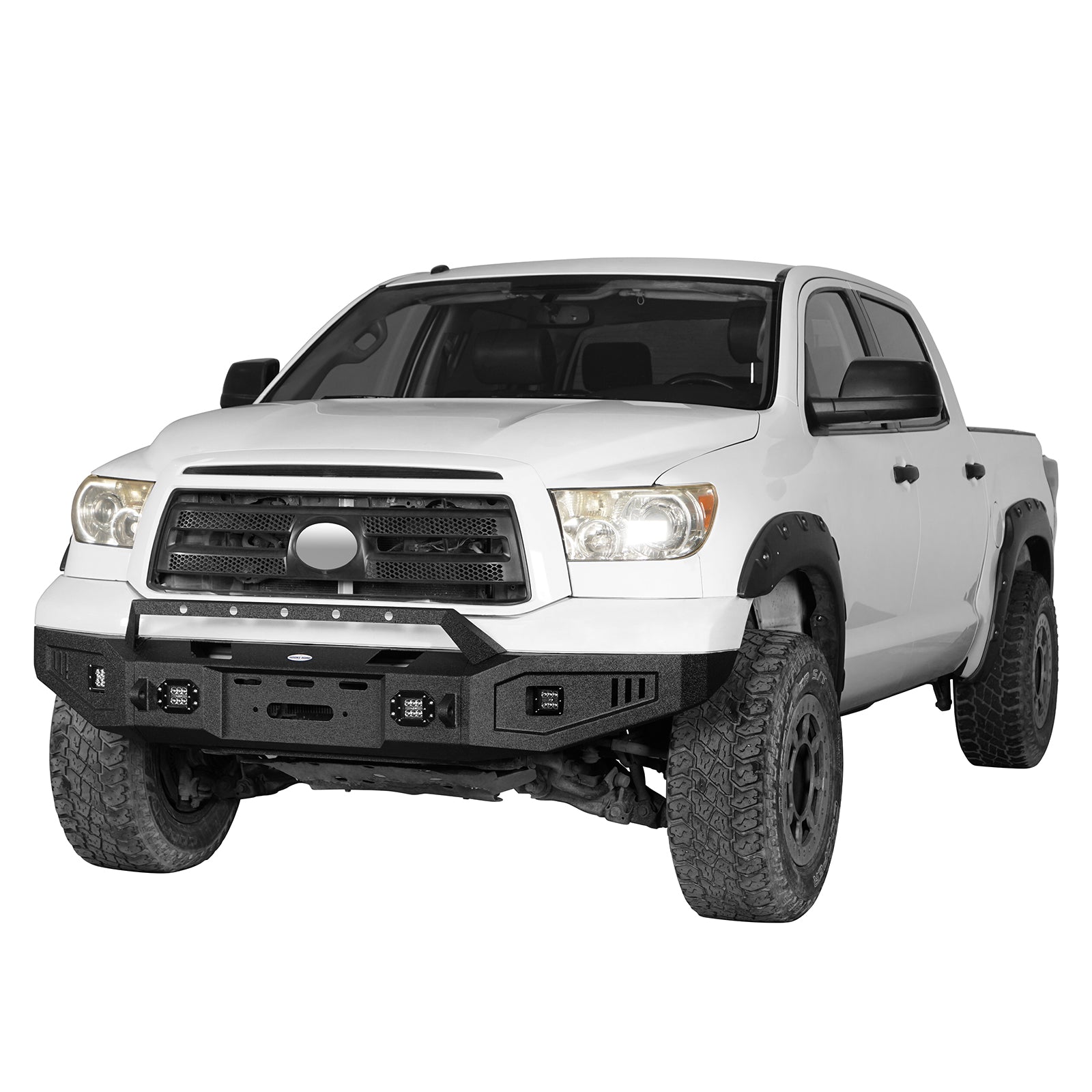 Full Width Front & Rear Bumper for 2007-2013 Toyota Tundra - Heavy Duty Off-Road Protection - Perfect for Truck Upgrades & Off-Roading Adventures