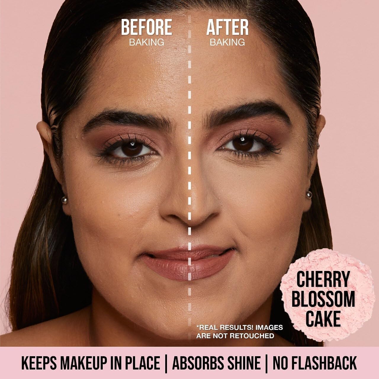 HUDA BEAUTY Easy Bake Loose Baking & Setting Powder - Cherry Blossom Scented, Oil Control & Pore Minimizing | Perfect for Makeup Setting & Under-Eye Baking | Vegan & Cruelty-Free