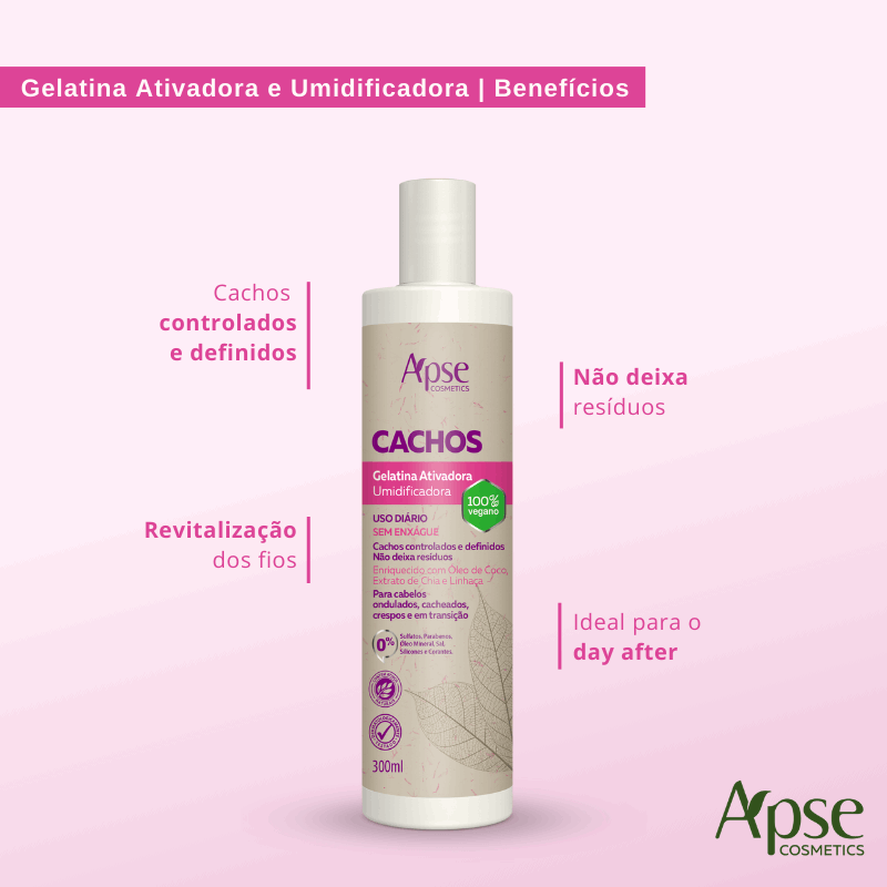 Apse Cosmetics Curly Hair Care Kit - Shampoo, Styling Gel, Deep Conditioning Mask & Curl Activator (4-Piece Set) for Defined, Hydrated Curls | Perfect for Daily Use & Salon-Quality Results at Home