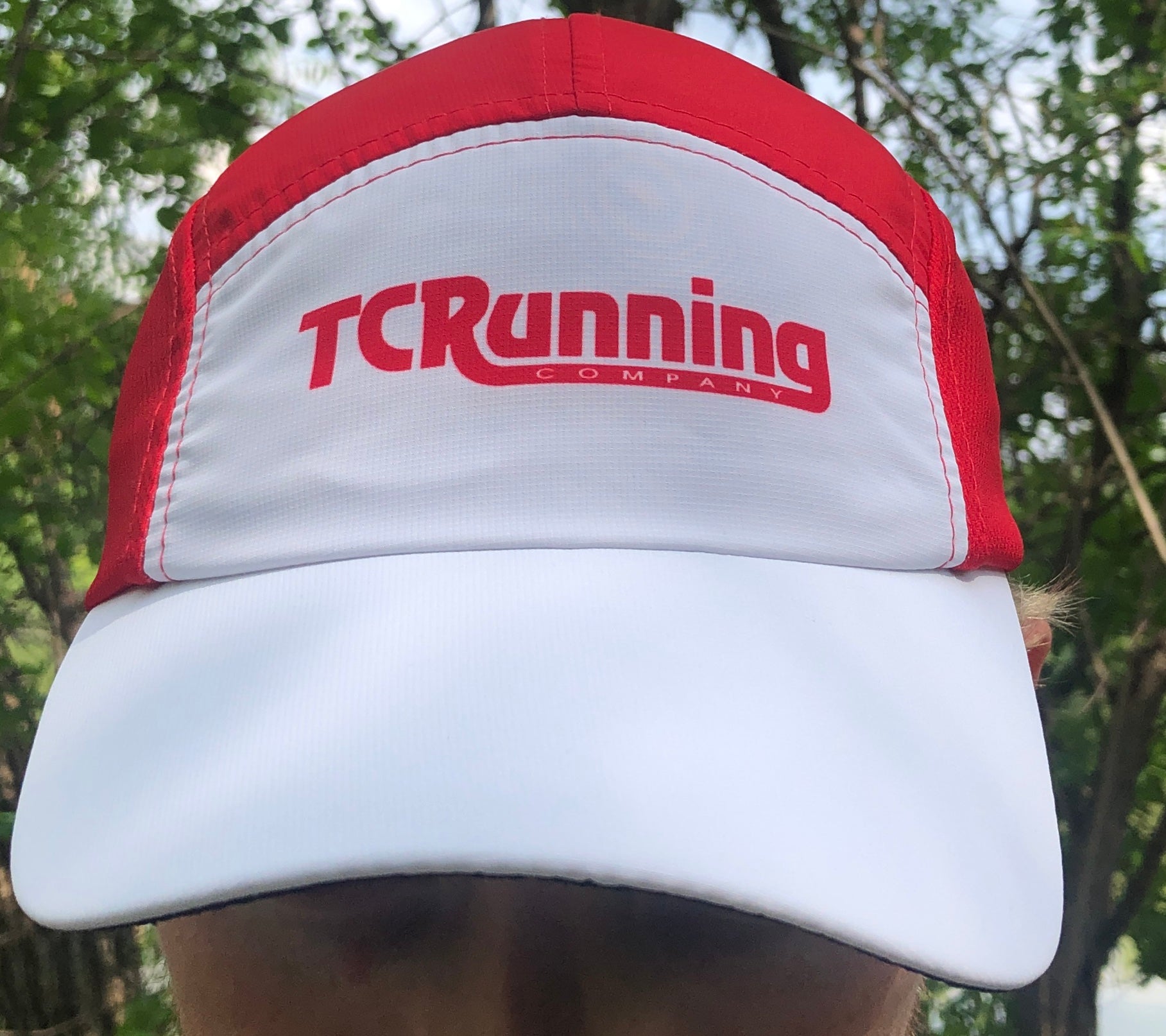 TCRC BOCO Run Hat for Men & Women - Lightweight Breathable Running Cap, Red/White - Perfect for Jogging, Hiking, and Outdoor Sports