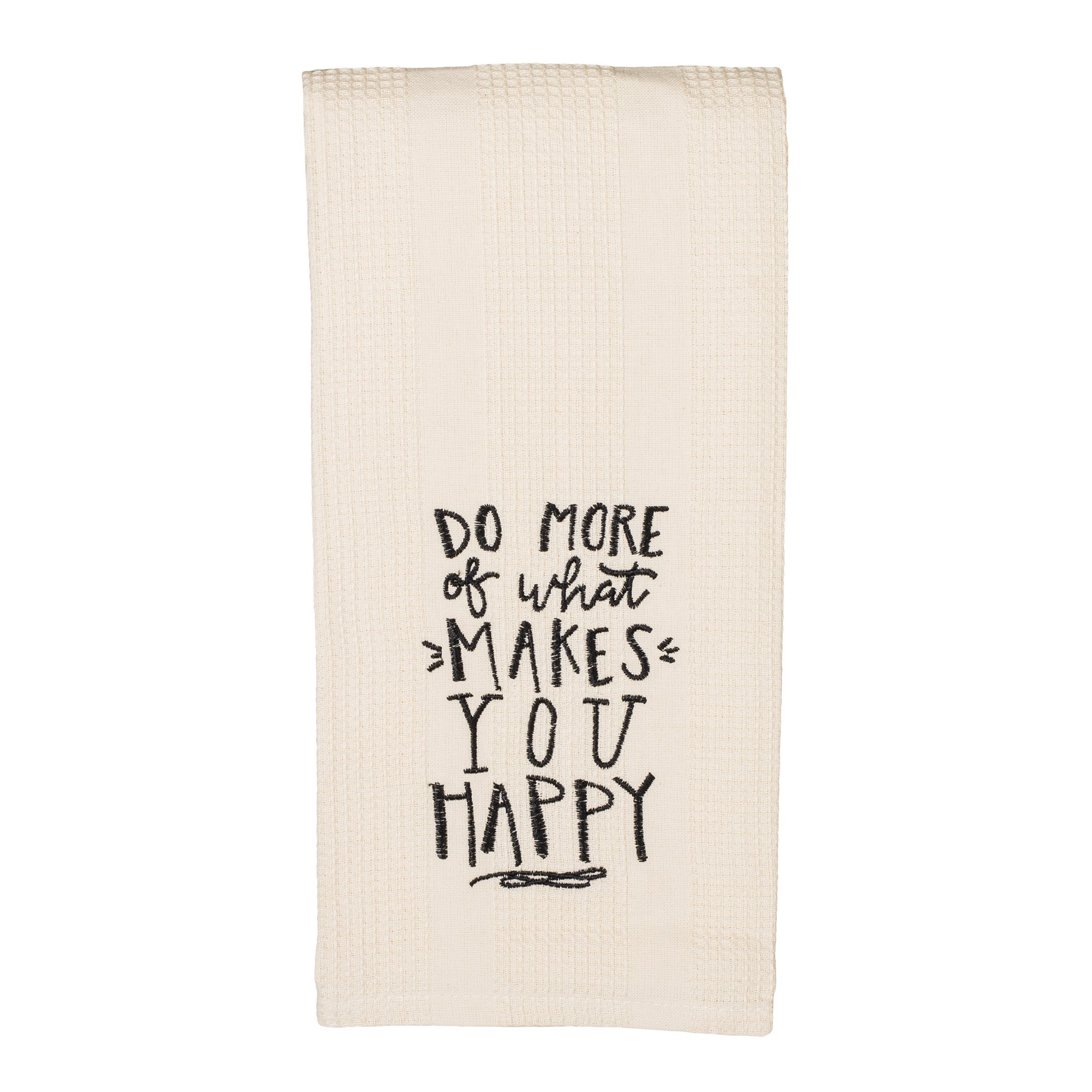 Premium Cotton Embroidered Waffle Kitchen Towel Set - 19