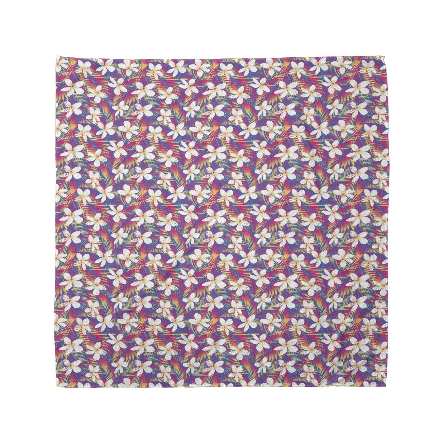 Ambesonne Floral Bandana Scarf - Exotic Tropical Flowers Print Unisex Head Wrap & Neck Tie for Women Men - Perfect for Outdoor Activities, Music Festivals & Travel Accessories