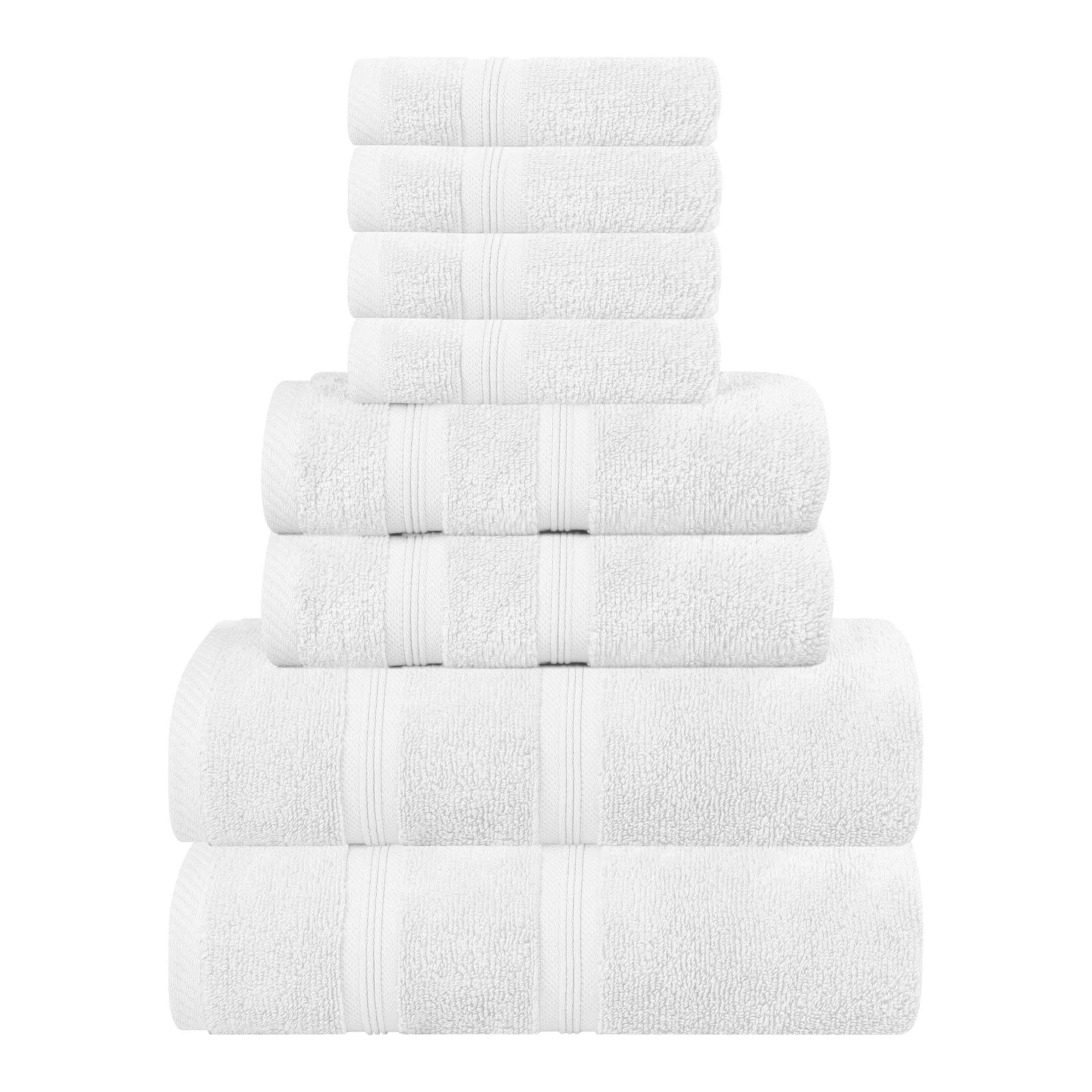 Premium 8-Piece Zero Twist Cotton Towel Set - Ultra Soft & Absorbent Bath Towels for Spa, Gym & Luxury Home Use