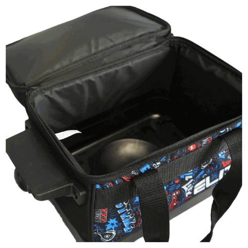 ELITE Basic Single Roller Bowling Bag for Men & Women - Durable Graffiti Design Bowling Ball Carrier - Perfect for League Play, Tournaments & Practice Sessions