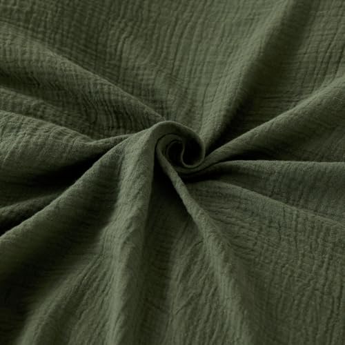 33 - Muslin Cotton - Olive Green (No Comforter)