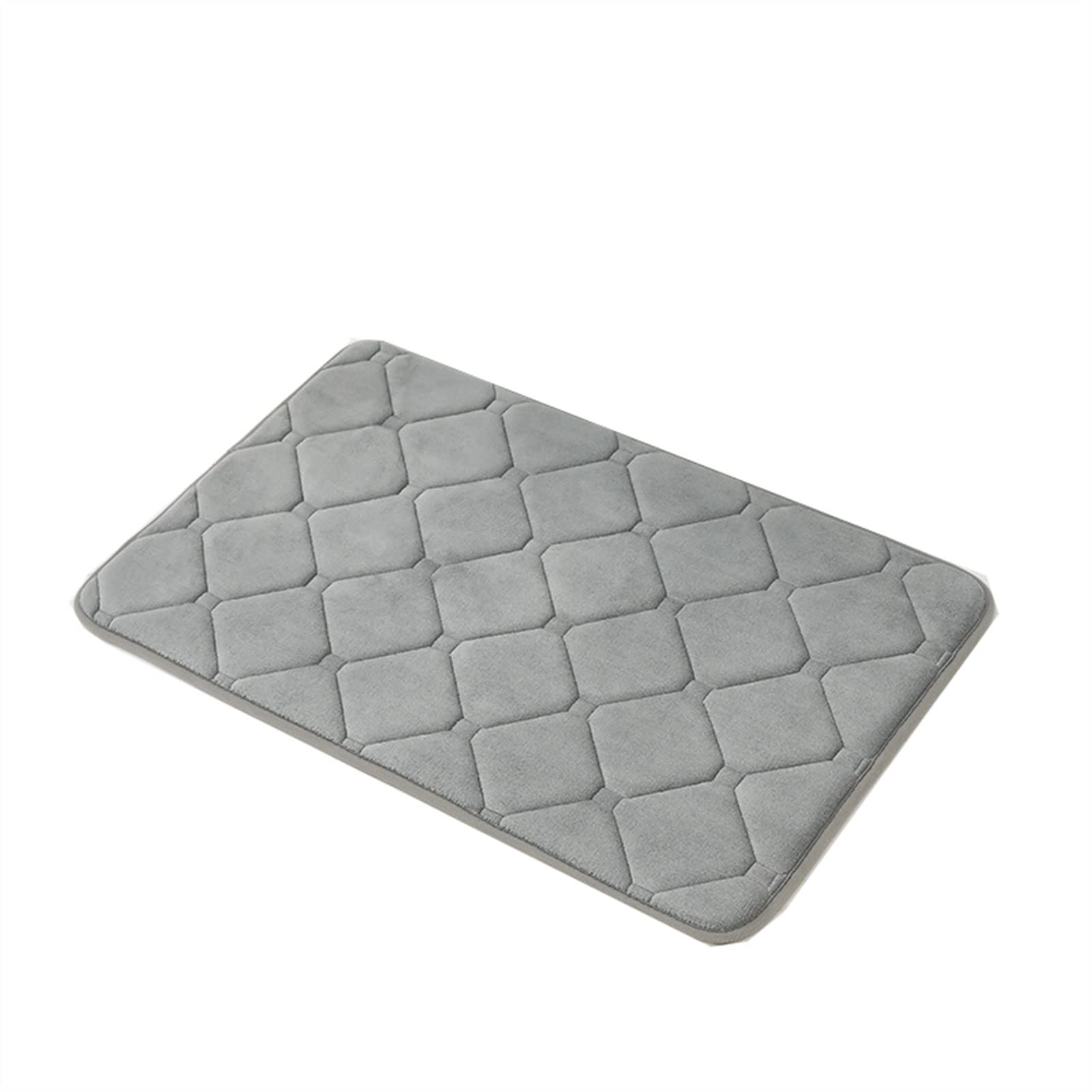Premium Slow Recovery Memory Foam Bath Mat - Non-Slip Water Absorbent Bathroom Rug - Machine Washable - Grey 40x60cm for Bathroom, Kitchen & Bedroom - Soft Comfort for Wet Floors & Post-Shower Relaxation