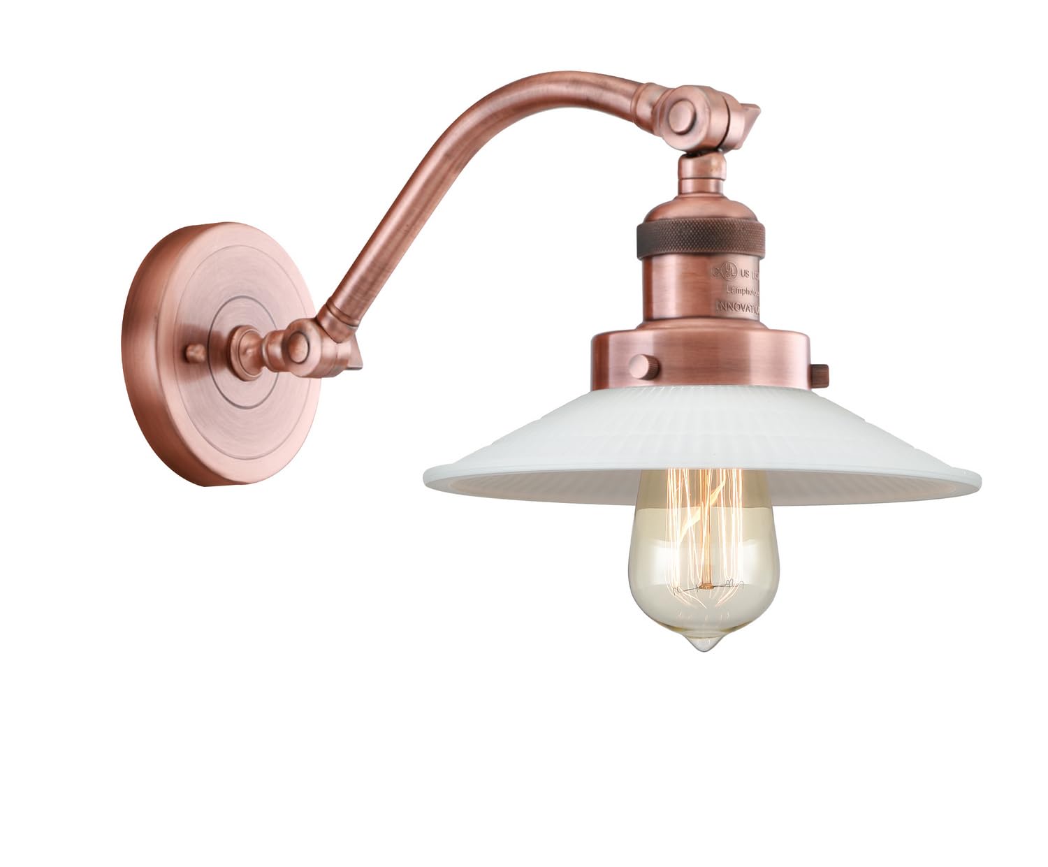 515-1W-AC-G1-LED Vintage Edison Bulb with Antique Copper Cord Set - Dimmable Bare Filament Light for Industrial Loft, Cafe & Home Decor Lighting